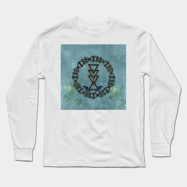 Wonderful elegant celtic knot with crows Long Sleeve T-Shirt by Nicky2342